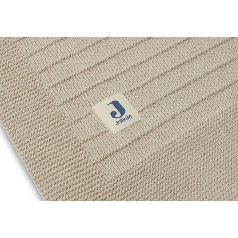 Jollein - Bio Decke Aus Strick "Pure Knit" Beige 75x100cm