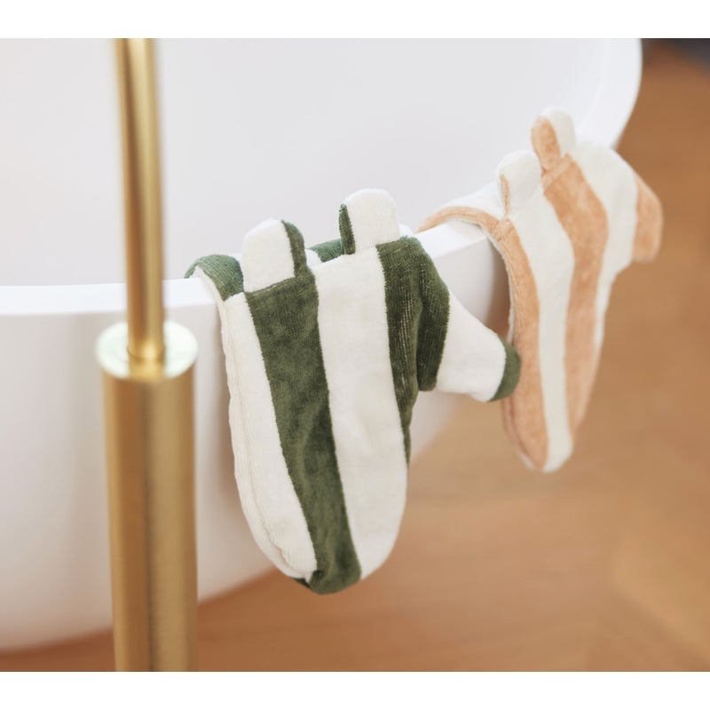 Jollein - Bio Waschlappen "Stripe" Frottee Grün