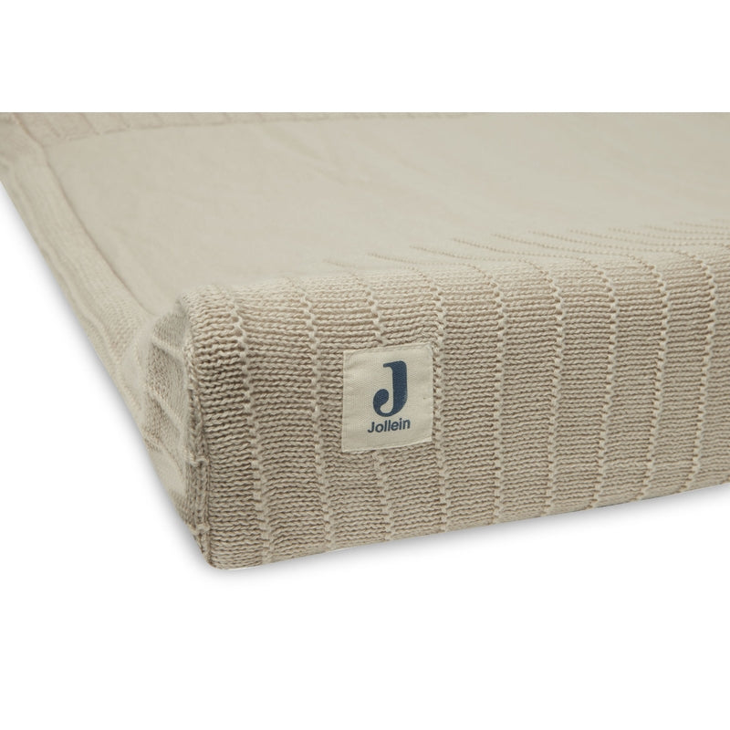 Jollein - Bio Wickelauflagenbezug "Pure Knit" Beige 50x70cm