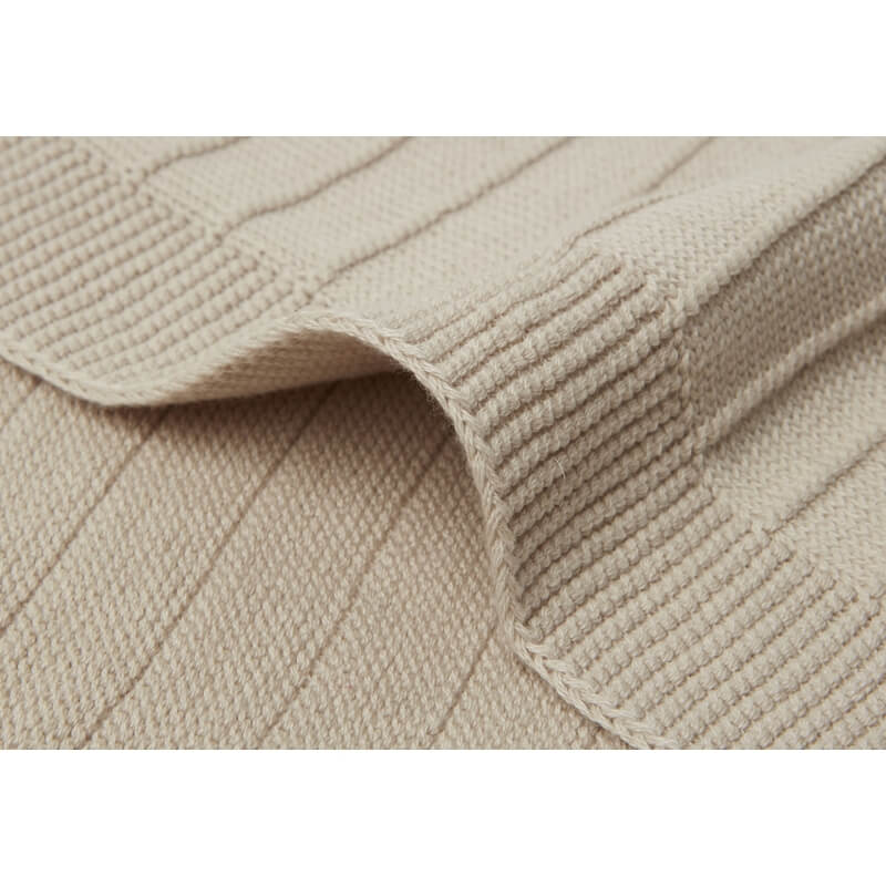 Jollein - Bio Decke Aus Strick "Pure Knit" Beige 75x100cm