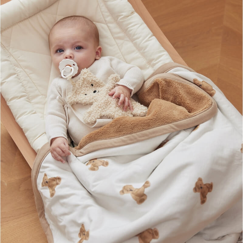 Jollein - Schnullertuch "Teddy Bär" Bouclé Creme