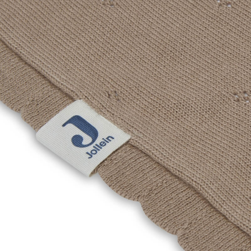 Jollein - Bio Decke "Pointelle" Baumwolle Braun