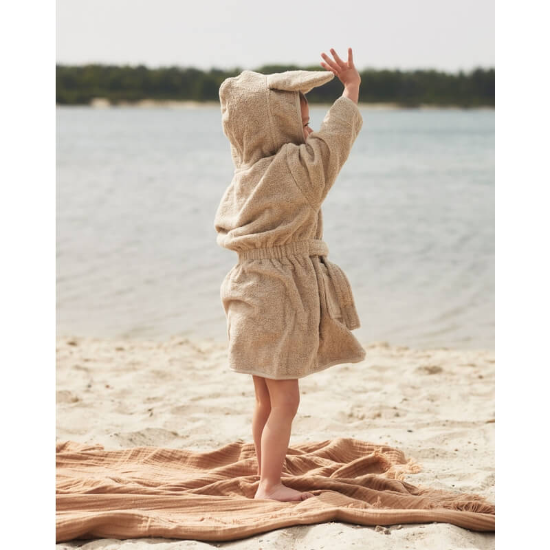 Jollein - Bademantel "Hase" Frottee Beige 1-2 Jahre
