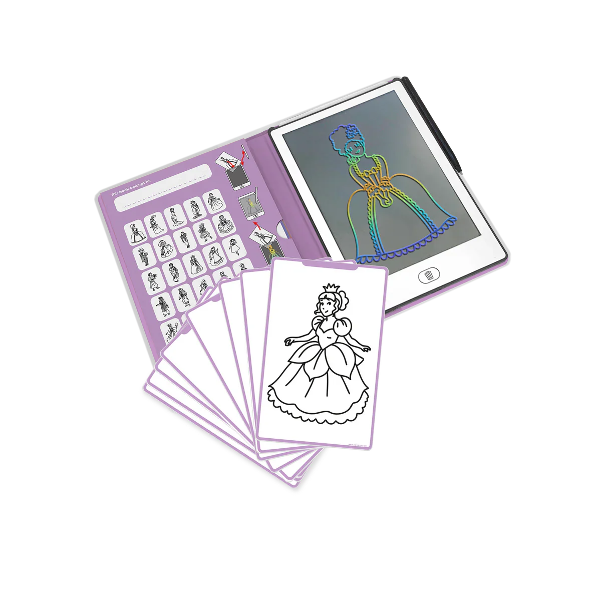 KIDYWOLF KIDYDRAW MINI LCD Zeichentablet "Princess" – 30 Motive