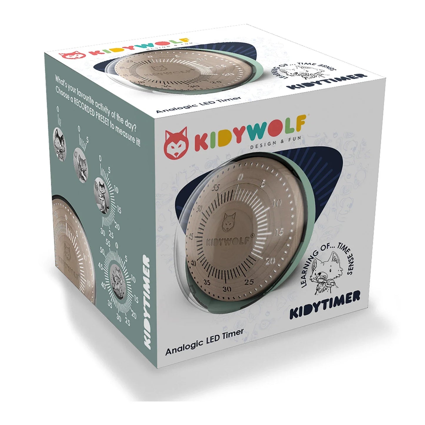 Kidywolf – LED Kinder-Timer „Kidytimer“, Countdown Lernuhr