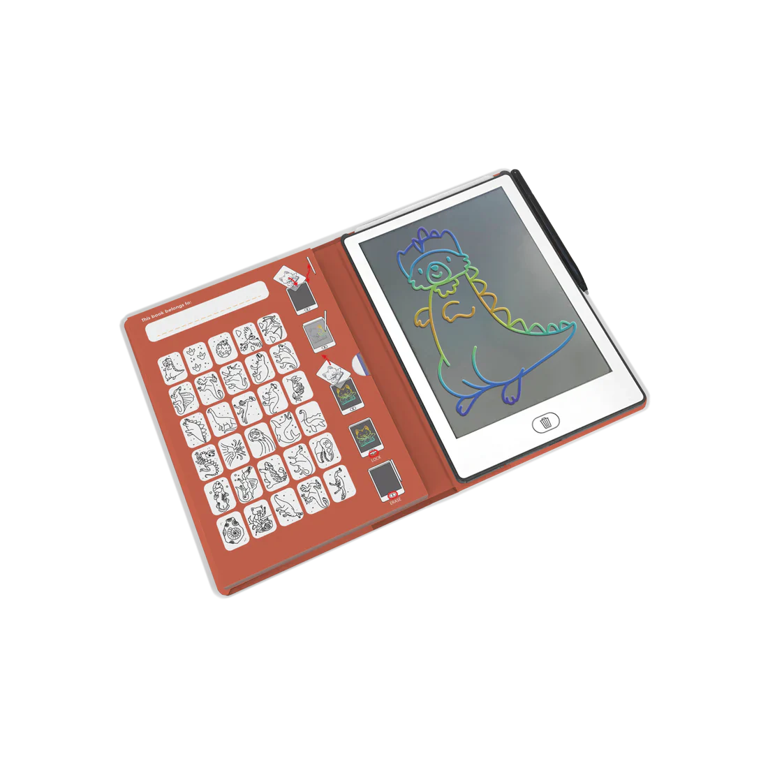 KIDYWOLF KIDYDRAW MINI LCD Zeichentablet "Dino" – 30 Motive