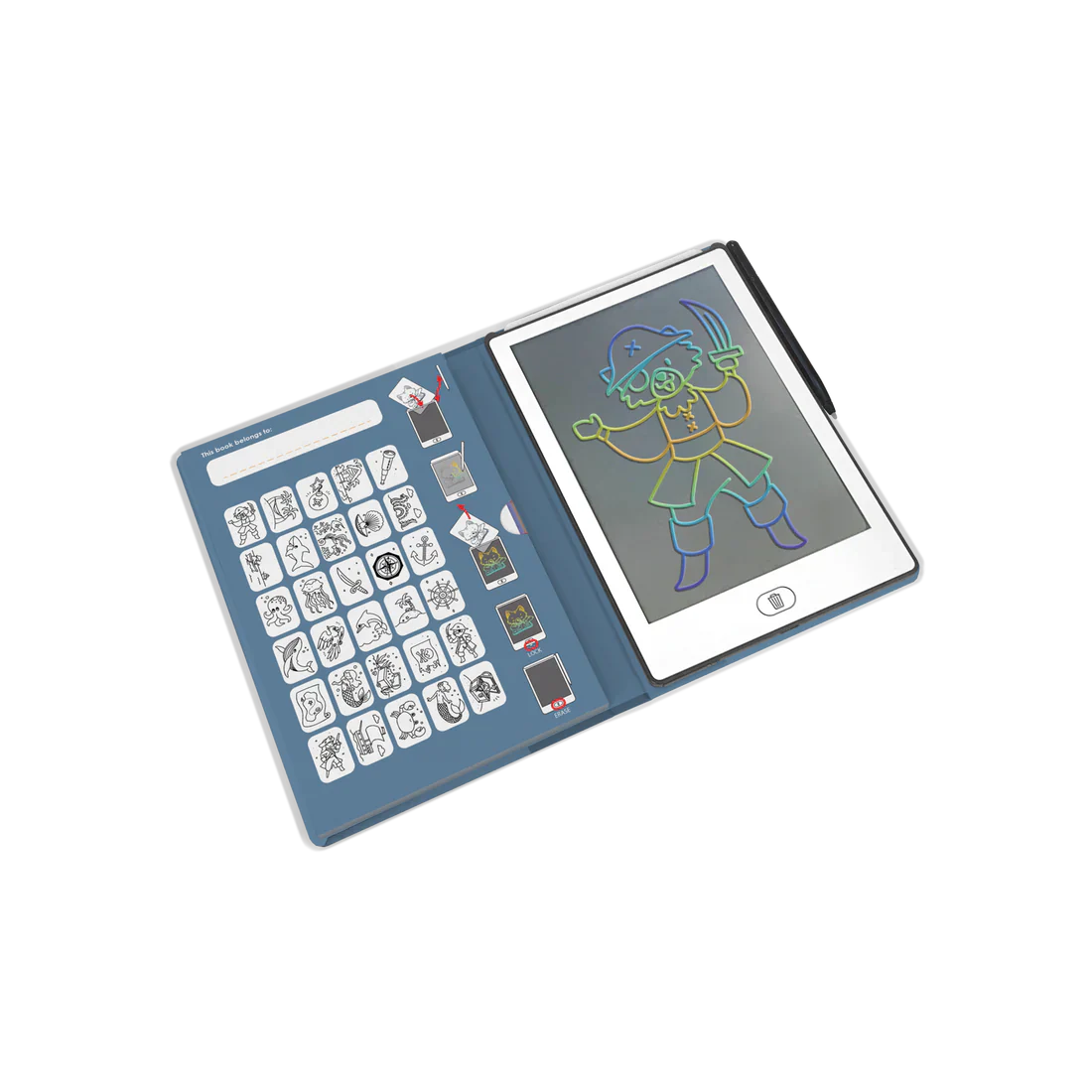 KIDYWOLF KIDYDRAW MINI LCD Zeichentablet "Pirate" – 30 Motive