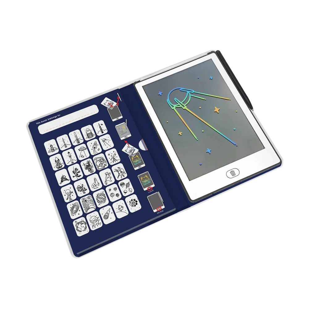 KIDYWOLF KIDYDRAW MINI LCD Zeichentablet "Space" – 30 Motive