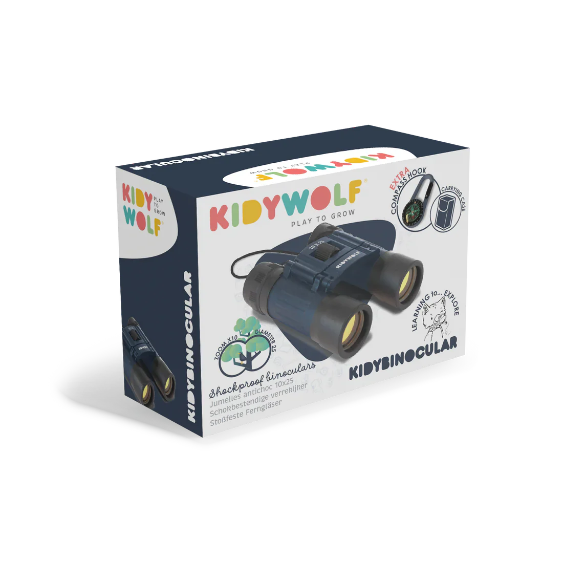 KIDYWOLF Kinder Fernglas „Kidybinocular“ – 10x Zoom, blau
