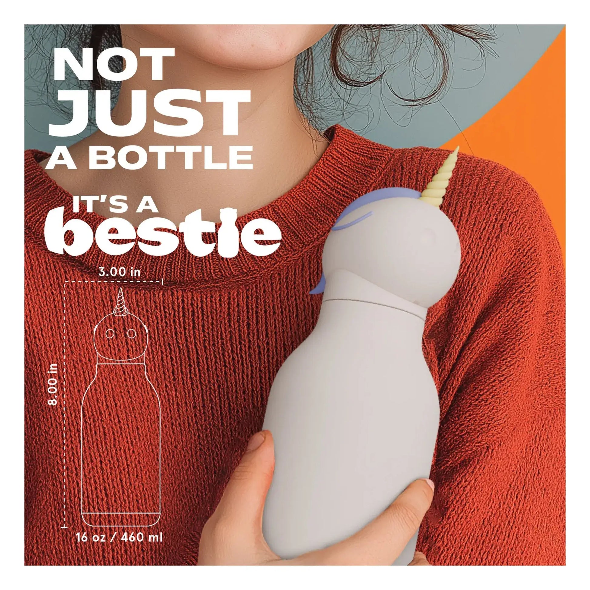 Asobu – Kinder Trinkflasche aus Edelstahl “Bestie Unicorn”, 460 ml