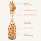 Asobu – Kinder Trinkflasche aus Edelstahl “Bestie Giraffe”, 460 ml