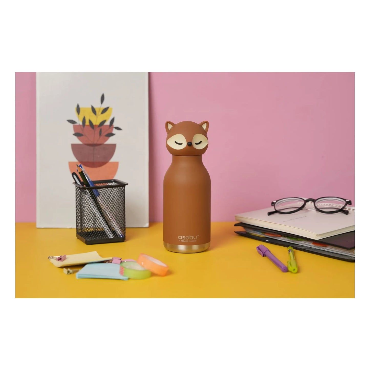 Asobu – Kinder Trinkflasche aus Edelstahl “Bestie Fox”, 460 ml