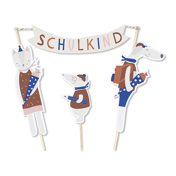 Ava & Yves - Kuchendeko - Cake Topper "Schulkind"