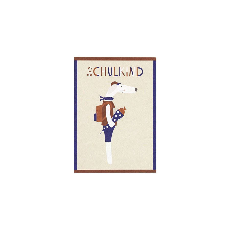 Ava & Yves - Postkarte "Schulkind", Hund