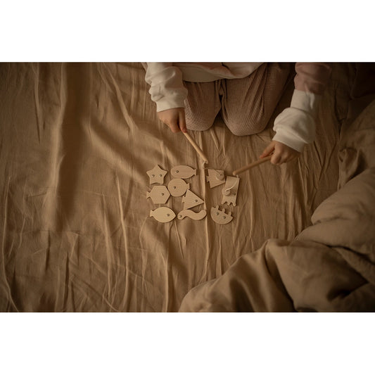 Babai Toys - Angelspiel Geometric Fishes Natural