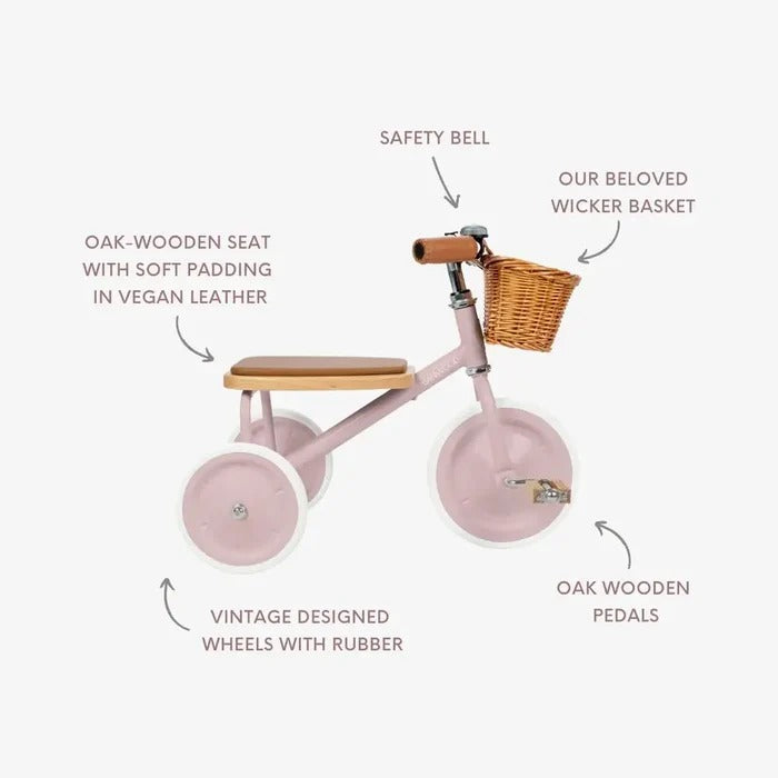 Banwood - Kinder Dreirad Trike Dusty Pink