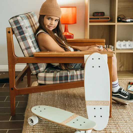 Banwood – Kinder Skateboard aus Ahornholz "White"
