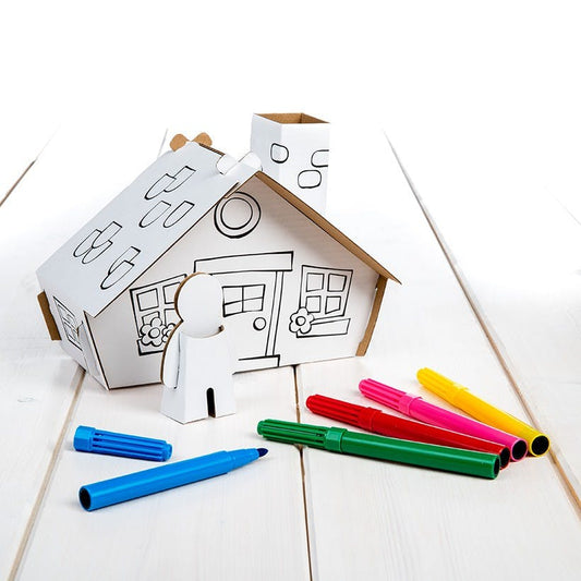 Calafant - Blockhaus zum Anmalen & Spielen