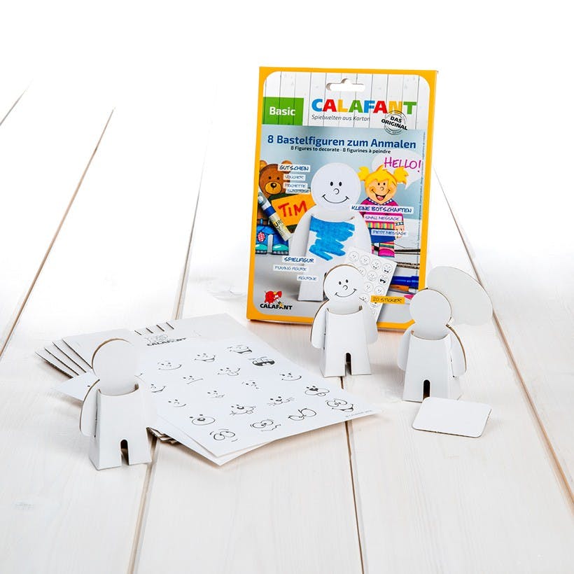 Calafant - Bastelfiguren zum Anmalen & Spielen, 8er Set