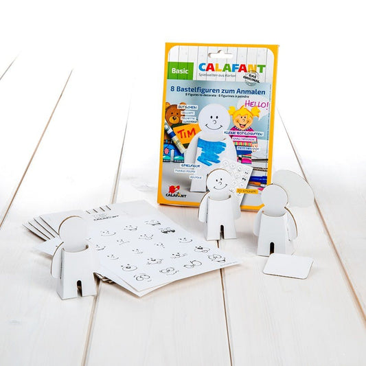 Calafant - Bastelfiguren zum Anmalen & Spielen, 8er Set