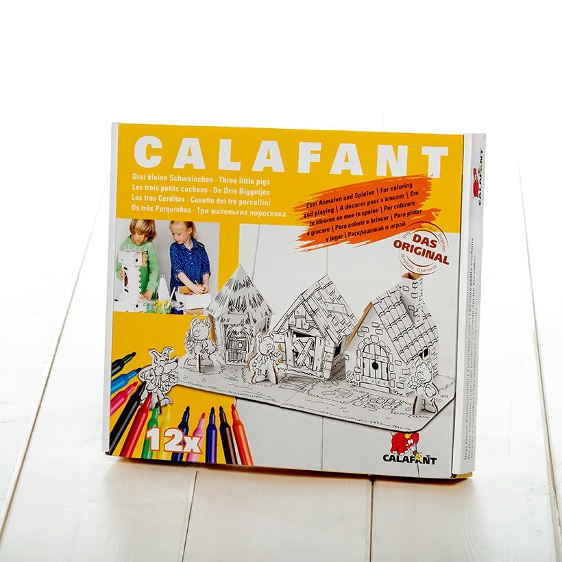 Calafant - Drei kleine Schweinchen zum Anmalen & Spielen