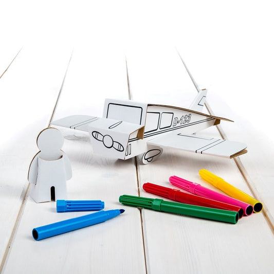 Calafant - Flugzeug zum Anmalen & Spielen