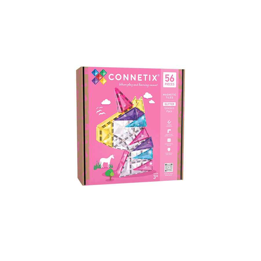 Connetix - Magnetbausteine "Glitter Unicorn", 56 Teile