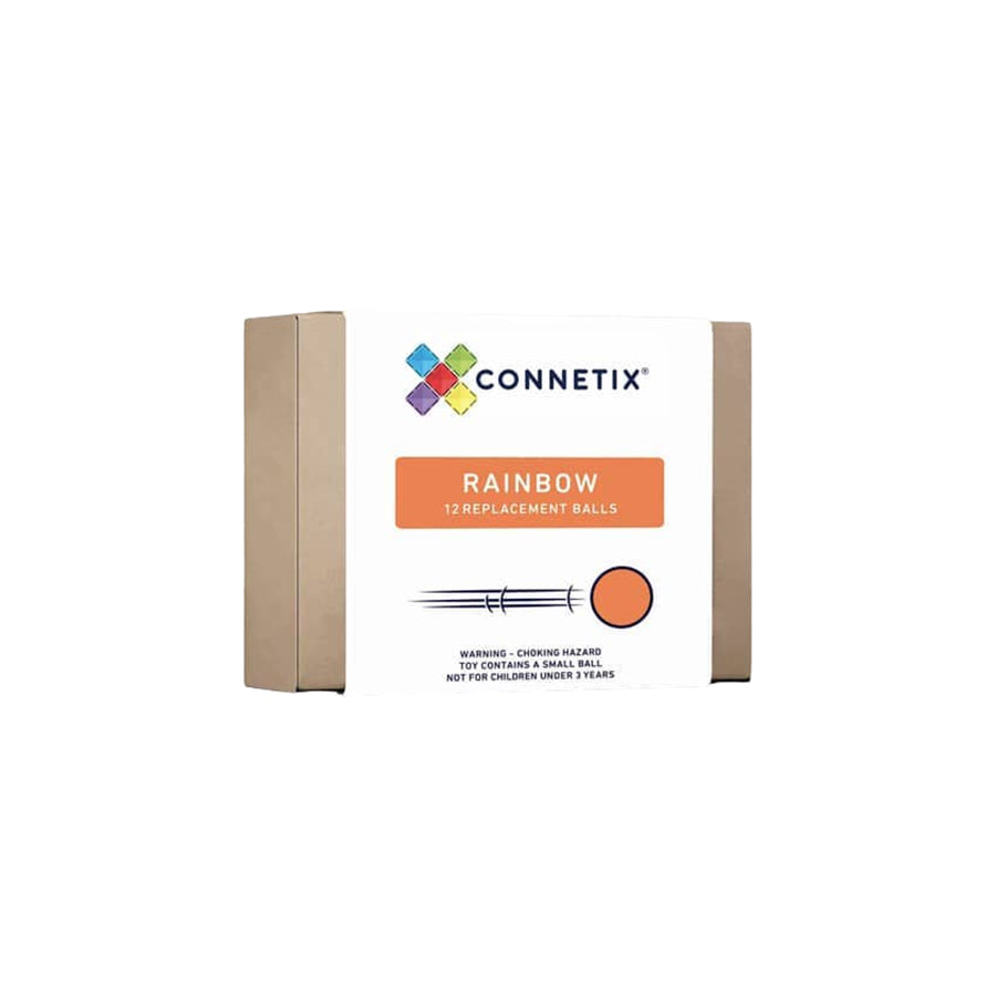 Connetix - Ersatzbälle / Holzkugeln "Rainbow", 12 St. Magnetbausteine 