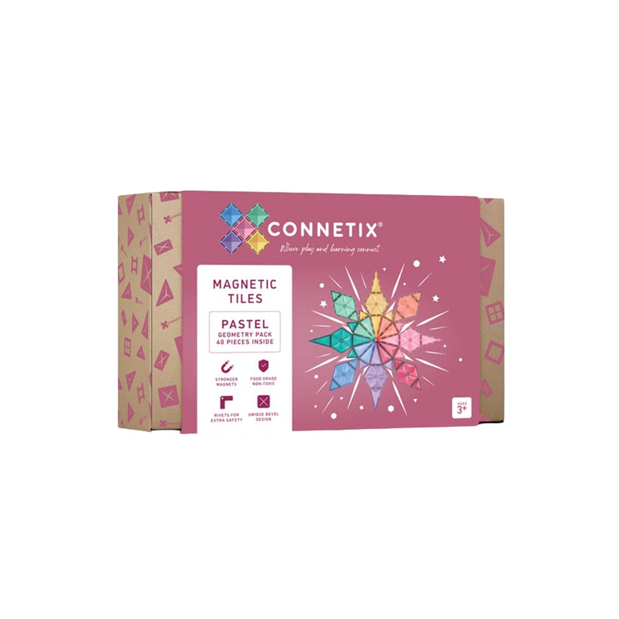 Connetix - Magnetbausteine "Pastel Geometry Pack", 40 Teile