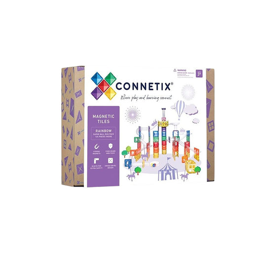 MAGNETBAUSTEINE RAINBOW SUPER BALL RUN - 134 TEILE