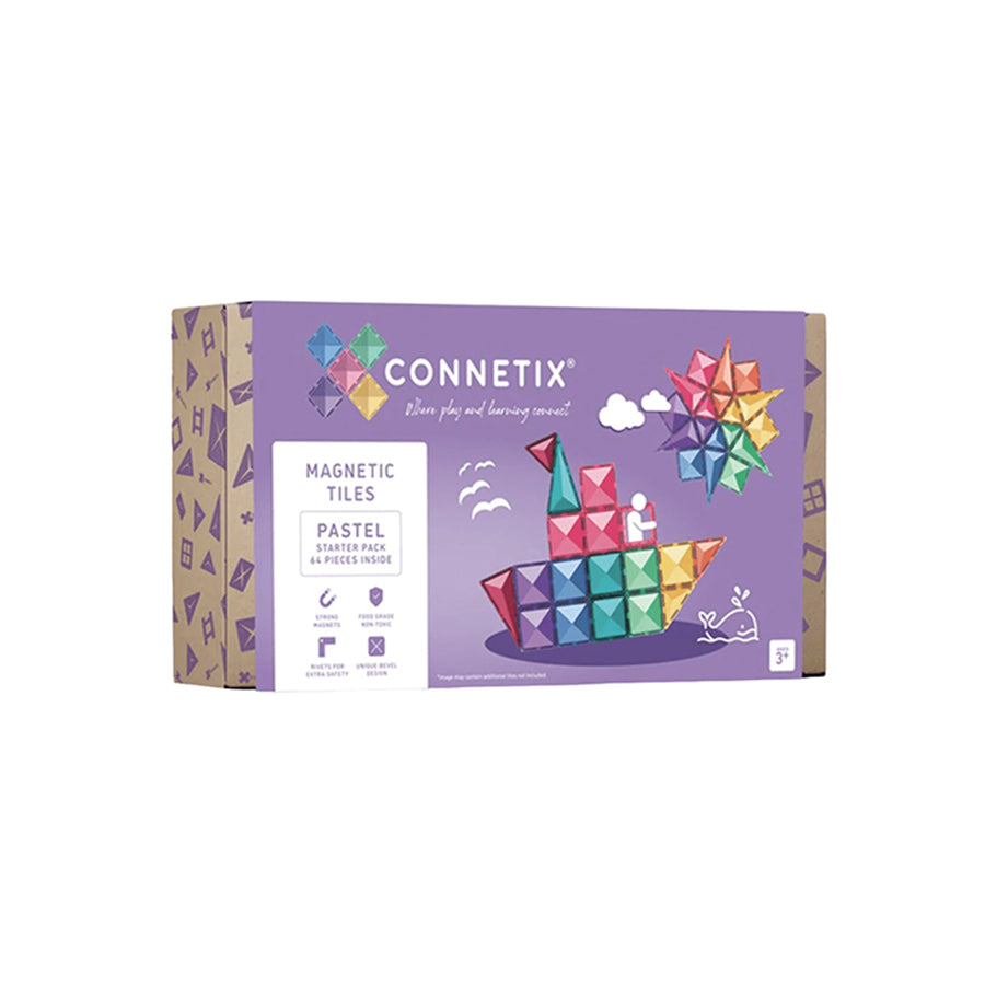 MAGNETBAUSTEINE STARTER PACK PASTEL - 64 TEILE