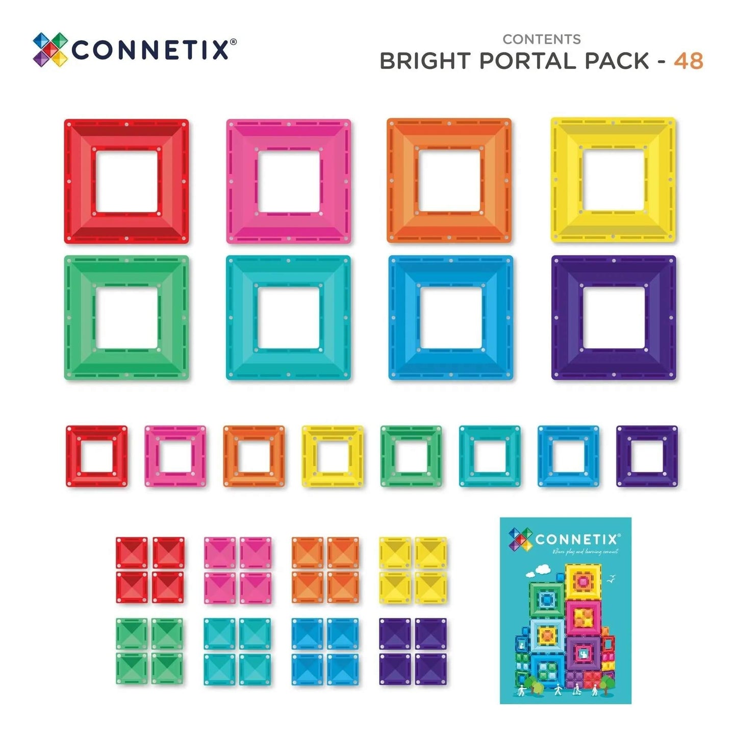 Connetix - Magnetbausteine "Bright Portal", 48 Teile