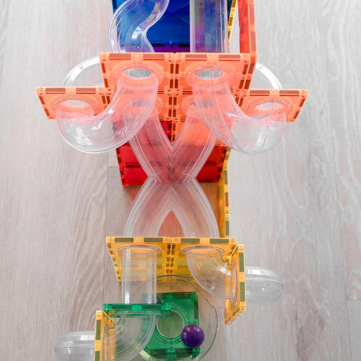 Connetix - Magnetbausteine "Rainbow Ball Run Expansion Pack", 66 Teile