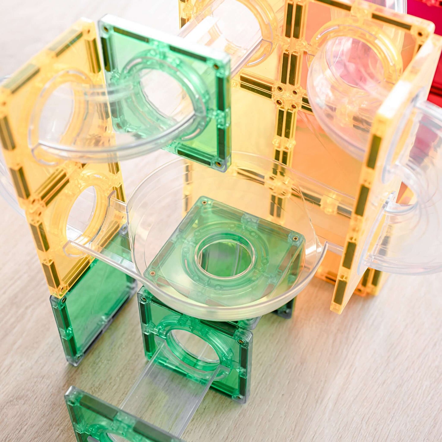 Connetix - Magnetbausteine "Rainbow Ball Run Expansion Pack", 66 Teile