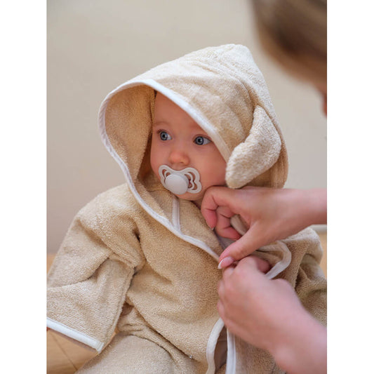 BABY BADEPONCHO BUNNY WHEAT