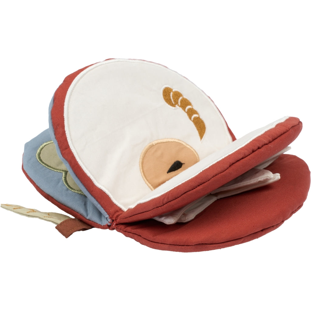 Fabelab - Stoffbuch "Red Apple" aus Bio-Baumwolle mit Raschelpapier