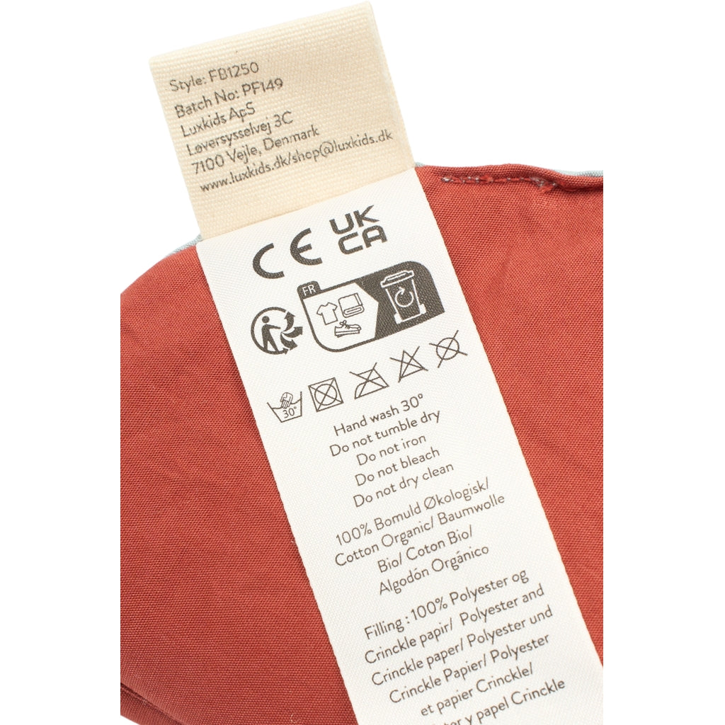 Fabelab - Stoffbuch "Red Apple" aus Bio-Baumwolle mit Raschelpapier