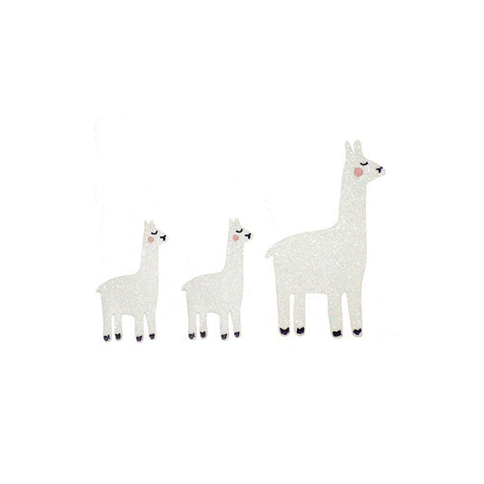 Fabfabstickers - Dekosticker – Glitter lamas