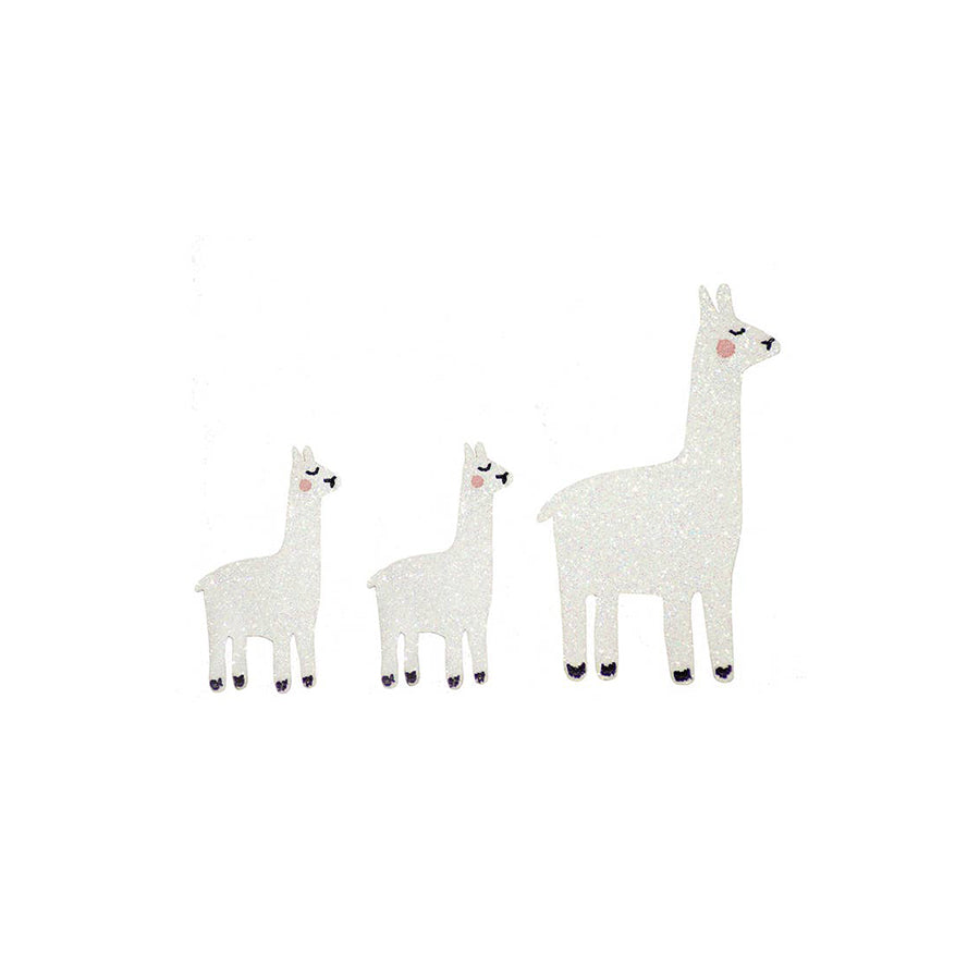 Fabfabstickers - Dekosticker – Glitter lamas
