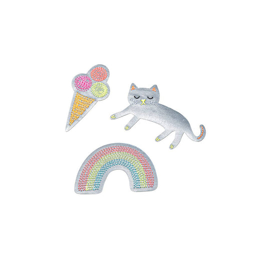 Fabfabstickers - Reflektor-Sticker - Rainbow, Cat, Ice