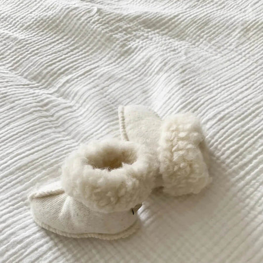 Famvibes Babyschuhe Natur aus 100 % Schurwolle – warm & sehr weich