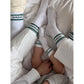 Famvibes Socken DADDY weiß / grün – Family Socken aus Baumwolle