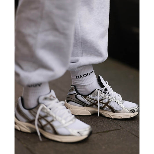 Famvibes Socken DADDY weiß / schwarz – Family Socken aus Baumwolle