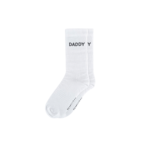 Famvibes Socken DADDY weiß / schwarz – Family Socken aus Baumwolle