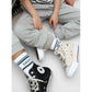 Famvibes Socken DADDY weiß / grün – Family Socken aus Baumwolle