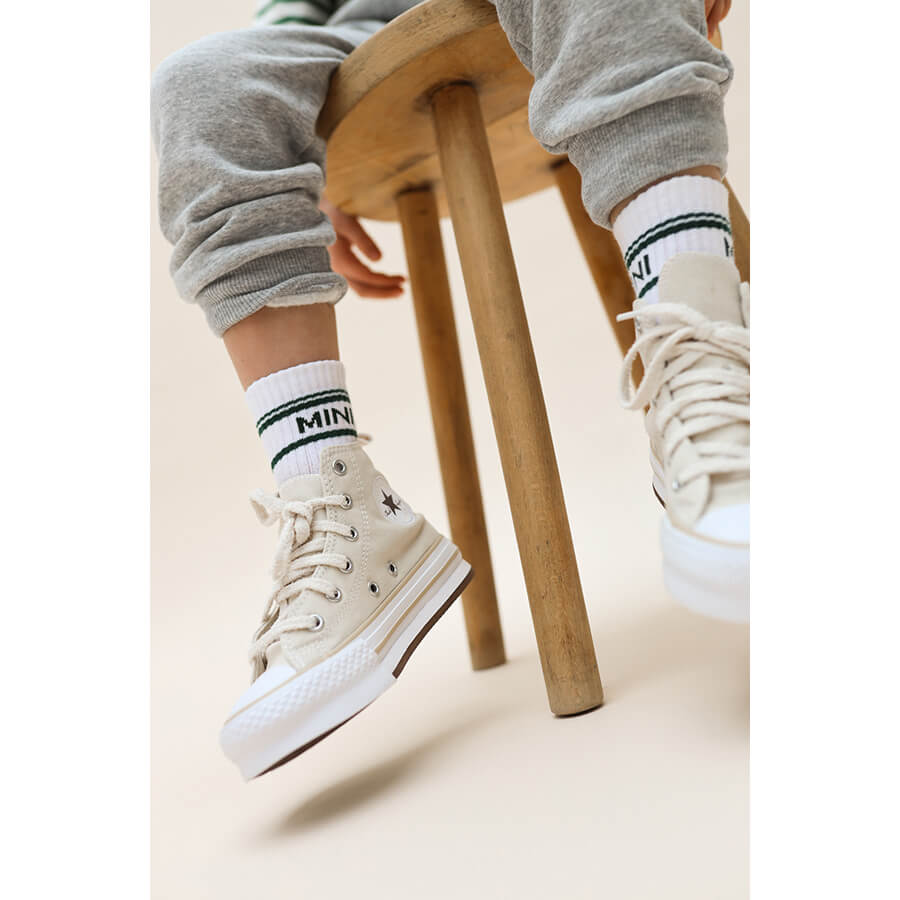 Famvibes Socken MINI weiß / schwarz – Family Socken aus Baumwolle