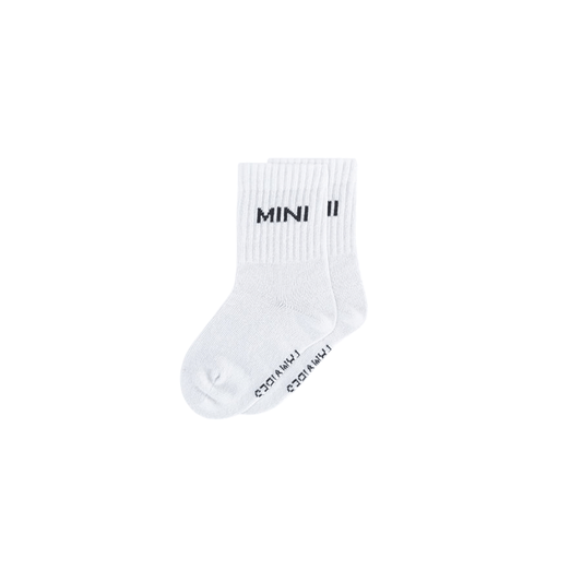 Famvibes Socken MINI weiß / schwarz – Family Socken aus Baumwolle
