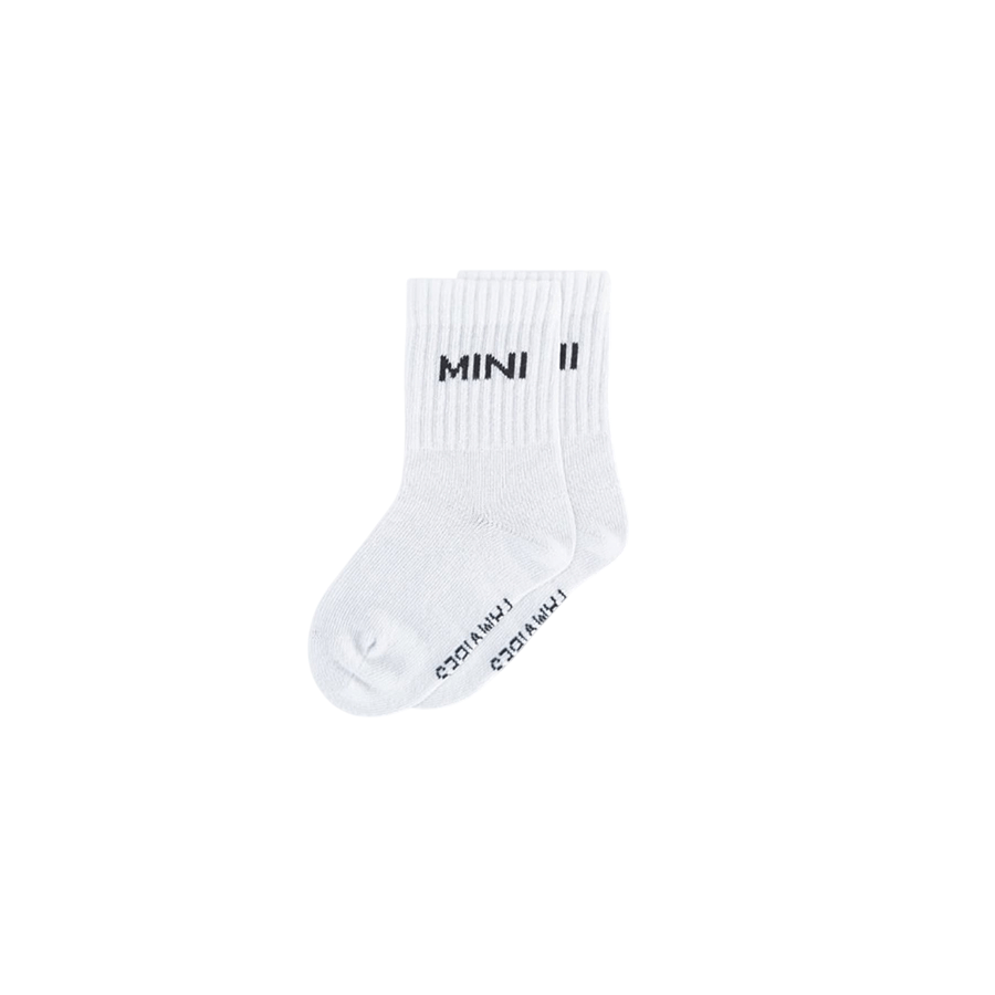 Famvibes Socken MINI weiß / schwarz – Family Socken aus Baumwolle