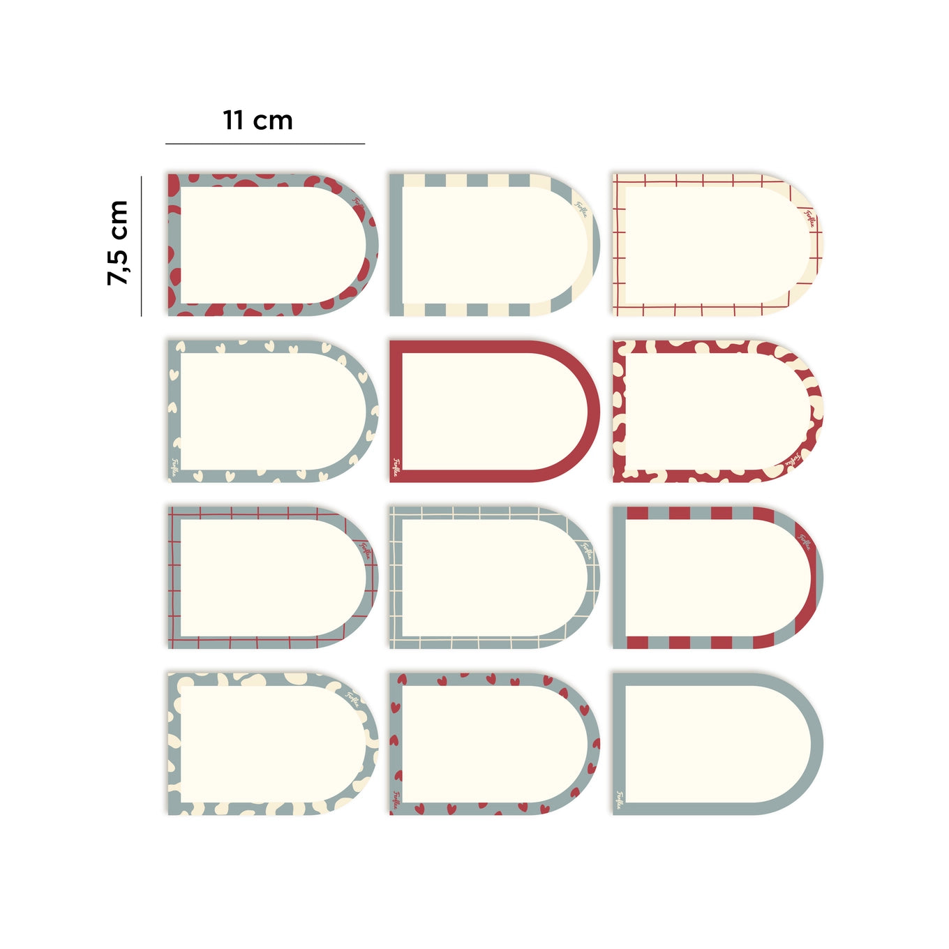 Ferflex – Magnet Notizzettel - abwischbar 12 Stück mit Marker