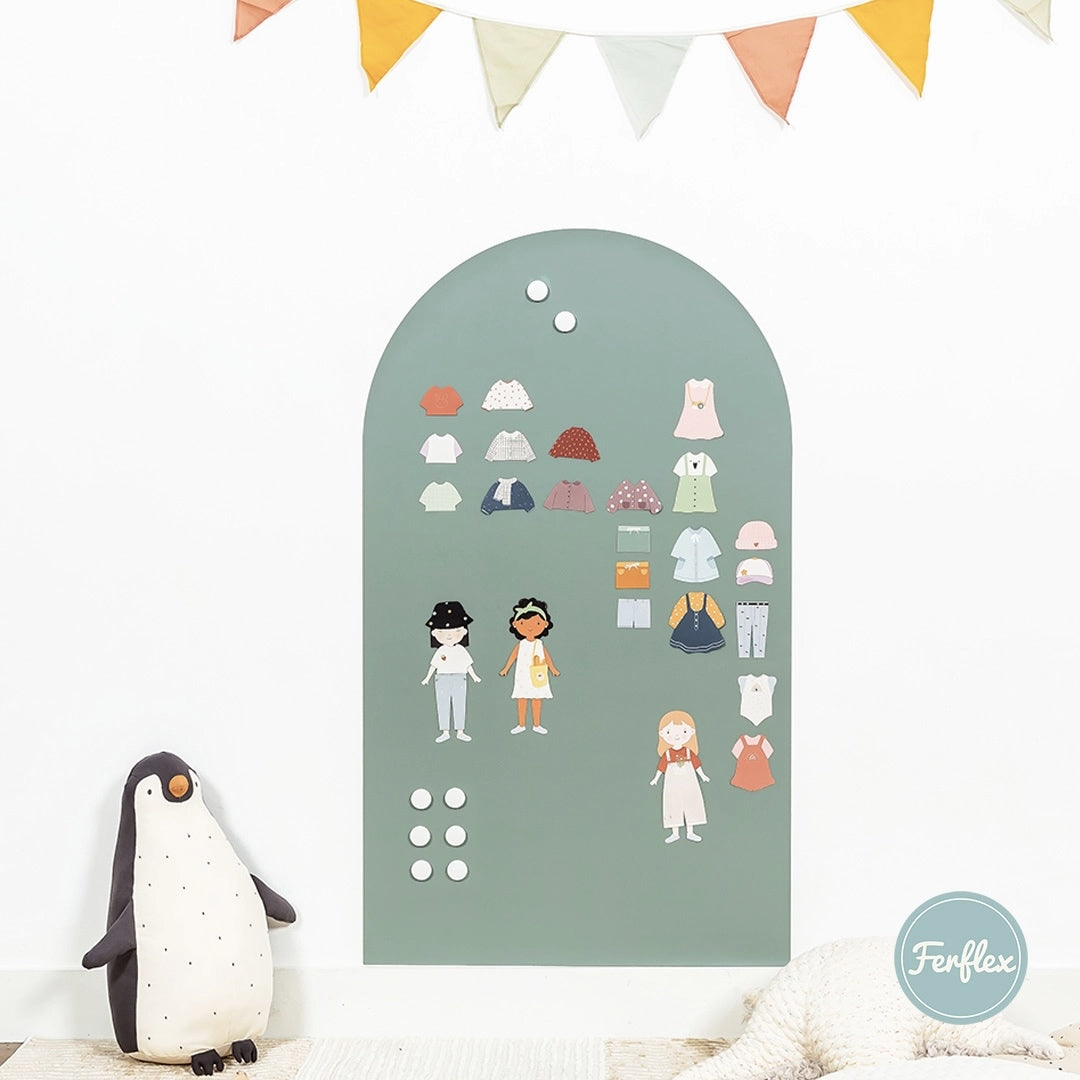 Ferflex - Magnettafel grün, 100 x 60 cm, Magnetwand inkl. Magnete